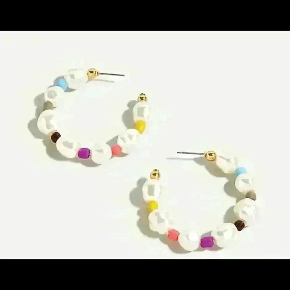 J crew Rainbow pop hoop earrings - Picture 4 of 5
